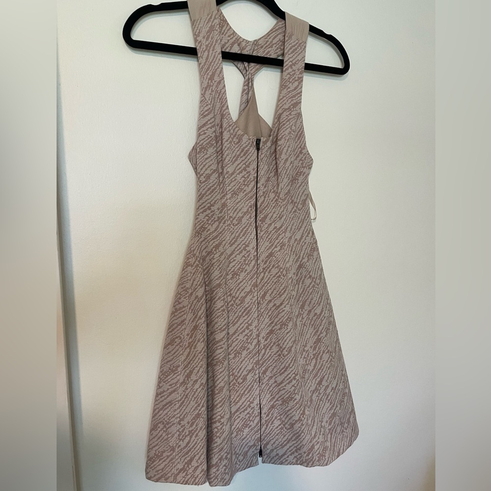 BCBGeneration A-Line Scoop Neck Sleeveless Pink patterned  Dress Size 2